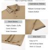 imageAlex Vando Mens Golf Shirts Moisture Wicking QuickDry Short Sleeve Fashion Designed Polo Shirts for MenKhaki