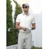 imageAlex Vando Mens Golf Shirts Moisture Wicking QuickDry Short Sleeve Fashion Designed Polo Shirts for MenWhite