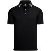 imageAlex Vando Mens Golf Shirts Moisture Wicking QuickDry Short Sleeve Fashion Designed Polo Shirts for MenBlack