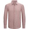 imageAlex Vando Mens Linen Long Sleeve Casual Button Down Shirt for Men Beach Wedding ShirtsBurgundy
