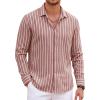 imageAlex Vando Mens Linen Long Sleeve Casual Button Down Shirt for Men Beach Wedding ShirtsBurgundy