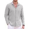 imageAlex Vando Mens Linen Long Sleeve Casual Button Down Shirt for Men Beach Wedding ShirtsGrey
