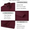 imageAlex Vando Mens Golf Shirt Moisture Wicking QuickDry Solid Long Sleeve Polo Shirts for MenBurgundy 09