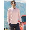 imageAlex Vando Mens Golf Shirt Moisture Wicking QuickDry Solid Long Sleeve Polo Shirts for MenLt Pink 09