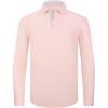 imageAlex Vando Mens Golf Shirt Moisture Wicking QuickDry Solid Long Sleeve Polo Shirts for MenLt Pink 09