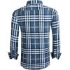 imageAlex Vando Mens Print Plaid Button Down Shirts Wrinkle Free 4Way Stretch Casual Dress Shirt for Men29 DustyblueWhite