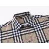 imageAlex Vando Mens Print Plaid Button Down Shirts Wrinkle Free 4Way Stretch Casual Dress Shirt for Men30 BorwnWhite