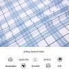 imageAlex Vando Mens Print Plaid Button Down Shirts Wrinkle Free 4Way Stretch Casual Dress Shirt for Men30 WhiteBlue