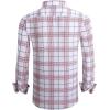 imageAlex Vando Mens Print Plaid Button Down Shirts Wrinkle Free 4Way Stretch Casual Dress Shirt for Men31 WhiteRed