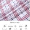 imageAlex Vando Mens Print Plaid Button Down Shirts Wrinkle Free 4Way Stretch Casual Dress Shirt for Men31 WhiteRed