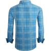 imageAlex Vando Mens Print Plaid Button Down Shirts Wrinkle Free 4Way Stretch Casual Dress Shirt for Men33 Blue