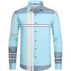 imageAlex Vando Mens Print Plaid Button Down Shirts Wrinkle Free 4Way Stretch Casual Dress Shirt for Men38 BlueGrey