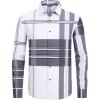 imageAlex Vando Mens Print Plaid Button Down Shirts Wrinkle Free 4Way Stretch Casual Dress Shirt for MenWhiteBlack