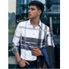 imageAlex Vando Mens Print Plaid Button Down Shirts Wrinkle Free 4Way Stretch Casual Dress Shirt for MenWhiteBlack