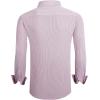 imageAlex Vando Mens Stripe Dress Shirt FastDrying Easy Care Long Sleeve Regular Fit Button Down ShirtsRed
