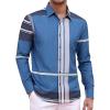 imageAlex Vando Mens Print Plaid Button Down Shirts Wrinkle Free 4Way Stretch Casual Dress Shirt for MenRoyalBlack