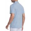 image:imageAlex Vando Mens Check Print Golf Shirt Cooling Stretch Short Sleeve Shirt for Golf Work amp CasualBlue Check