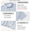 image:imageAlex Vando Mens Check Print Golf Shirt Cooling Stretch Short Sleeve Shirt for Golf Work amp CasualBlue Navy Check