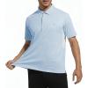 image:imageAlex Vando Mens Golf Polo Shirt Lightweight Textured 4Way Stretch Performance Polo with Mesh SideBlue