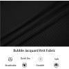 image:imageAlex Vando Mens Jacquard Knit Button Down Shirts Breathable Stretch Business Casual Short Sleeve ShirtBlack