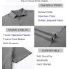 image:imageAlex Vando Mens Jacquard Knit Button Down Shirts Breathable Stretch Business Casual Short Sleeve ShirtGrey