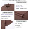 image:imageAlex Vando Mens Jacquard Knit Button Down Shirts Breathable Stretch Business Casual Short Sleeve ShirtWine