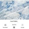 image:imageAlex Vando Mens Lace Shirt Short Sleeve SeeThrough Pattern Summer Beach Button Down ShirtBlue Dye