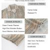 image:imageAlex Vando Mens Lace Shirt Short Sleeve SeeThrough Pattern Summer Beach Button Down ShirtBrown Line