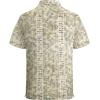 image:imageAlex Vando Mens Lace Shirt Short Sleeve SeeThrough Pattern Summer Beach Button Down ShirtKhaki Diamond
