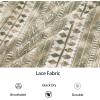 image:imageAlex Vando Mens Lace Shirt Short Sleeve SeeThrough Pattern Summer Beach Button Down ShirtKhaki Diamond