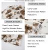 image:imageAlex Vando Mens Linen Blend Print Shirt Camp Collar Short Sleeve Beach Button Down Shirts MenBeige W Brown Flower
