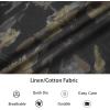 image:imageAlex Vando Mens Linen Blend Print Shirt Camp Collar Short Sleeve Beach Button Down Shirts MenBlack W Brown Flower