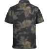 image:imageAlex Vando Mens Linen Blend Print Shirt Camp Collar Short Sleeve Beach Button Down Shirts MenBlack W Brown Flower