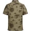 image:imageAlex Vando Mens Linen Blend Print Shirt Camp Collar Short Sleeve Beach Button Down Shirts MenKhaki W Brown Flower
