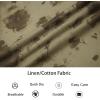 image:imageAlex Vando Mens Linen Blend Print Shirt Camp Collar Short Sleeve Beach Button Down Shirts MenKhaki W Brown Flower