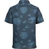 image:imageAlex Vando Mens Linen Blend Print Shirt Camp Collar Short Sleeve Beach Button Down Shirts MenNavy Flower