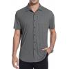 image:imageAlex Vando Mens Print Button Down Shirts Short Sleeve Business Casual Dress ShirtBlack Diamond