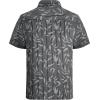 image:imageAlex Vando Mens Print Button Down Shirts Short Sleeve Business Casual Dress ShirtBlack Leaf