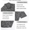 image:imageAlex Vando Mens Print Button Down Shirts Short Sleeve Business Casual Dress ShirtBlack Leaf