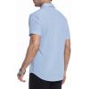 image:imageAlex Vando Mens Print Button Down Shirts Short Sleeve Business Casual Dress ShirtBlue Check