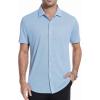 image:imageAlex Vando Mens Print Button Down Shirts Short Sleeve Business Casual Dress ShirtBlue Circle