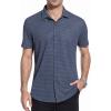image:imageAlex Vando Mens Print Button Down Shirts Short Sleeve Business Casual Dress ShirtNavy Flower