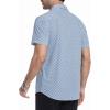 image:imageAlex Vando Mens Print Button Down Shirts Short Sleeve Business Casual Dress ShirtWhite Flower