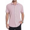 image:imageAlex Vando Mens Print Button Down Shirts Short Sleeve Business Casual Dress ShirtWine Diamond