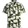 image:imageAlex Vando Mens Seersucker Print Button Down Short Sleeve Summer Beach ShirtsArmy Geometry