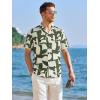 image:imageAlex Vando Mens Seersucker Print Button Down Short Sleeve Summer Beach ShirtsArmy Geometry
