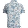 image:imageAlex Vando Mens Seersucker Print Button Down Short Sleeve Summer Beach ShirtsGrey W Blue Flower