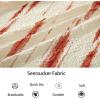 image:imageAlex Vando Mens Seersucker Print Button Down Short Sleeve Summer Beach ShirtsOrange Dye