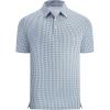 image:imageAlex Vando Mens Check Print Golf Shirt Cooling Stretch Short Sleeve Shirt for Golf Work amp CasualBlue Grey Check