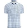image:imageAlex Vando Mens Check Print Golf Shirt Cooling Stretch Short Sleeve Shirt for Golf Work amp CasualBlue Navy Check